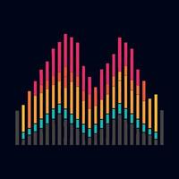 An abstract graphic of a waveform vector