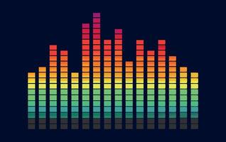 Colorful equalizer on a dark background vector
