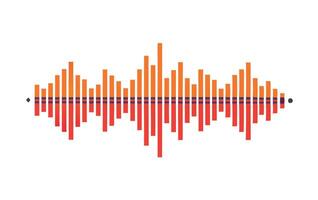 An image of an audio waveform vector