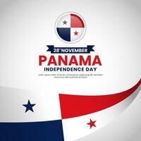 Panama Independence Day square, Background Design for banner, post, feed, greeting cards vector
