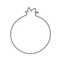 Elegant contour pomegranate icon, great for organic and natural product branding vector