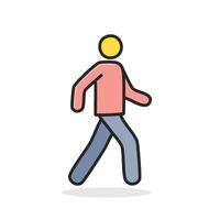 Person walking icon vector