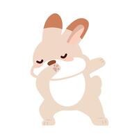 Bunny Funny dabbing movement dance vector