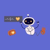 Ai robot in Healthcare, Innovative Technologies for Medicine vector