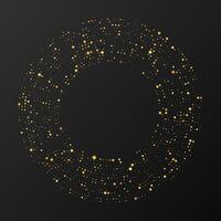 Abstract gold glowing halftone dotted background vector
