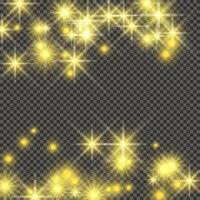 Gold backdrop with stars and dust sparkles vector