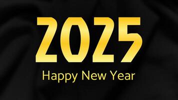 2025 Happy New Year on dark silk background vector