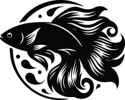 Fish silhouette image vector