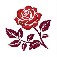 Red rose design vector