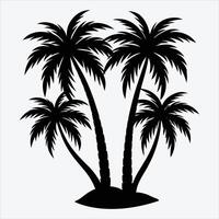 palm tree silhouette design vector