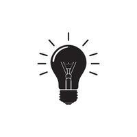 Minimalist lightbulb icon design vector