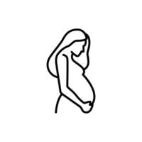 Pregnancy icon. Illustration style is a flat iconic pregnancy symbol . Designed for web and software interfaces. vector