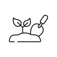 Gardening icon, isolated gardening outline icon in light grey background, perfect for website, blog, logo, graphic design, social media, UI, mobile app vector
