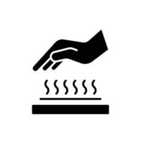 Danger, Hot surface do not touch, sign icon vector