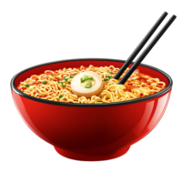 A bowl of noodles with chopsticks in it png
