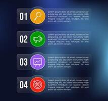 Modern infographic with four steps vector