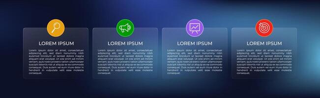 Modern infographic with four options vector