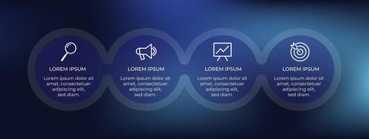 Modern circle infographic with five options vector