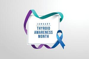 Thyroid Awareness Month design template good for celebration usage. Thyroid Awareness Month design. design ribbon. flat design. eps 10. vector