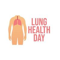 Lung Health Day design template good for celebration usage. Lung Health Day design. flat design. eps 10. vector