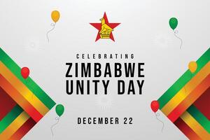Zimbabwe Unity Day Bold Template Celebrating National Harmony. Engage audiences with this vibrant design. perfect for unity themed projects. vector