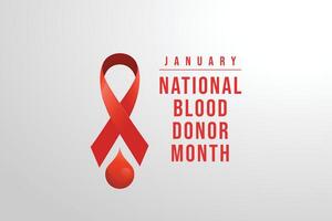 National Blood Donor Month design template good for celebration usage. blood donor design template. blood symbol. red ribbon. flat design. eps 10. vector