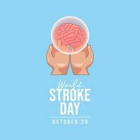 World Stroke Day design template good for celebration usage. World Stroke Day design. flat design. eps 10. vector