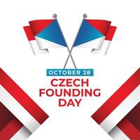 Czech Founding Day design template good for celebration usage. Czech Founding Day design. flat design. eps 10. vector