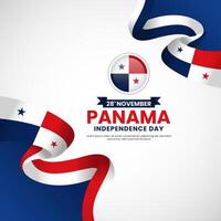 Panama Independence Day square, Background Design for banner, post, feed, greeting cards vector