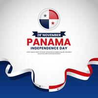Panama Independence Day square, Background Design for banner, post, feed, greeting cards vector