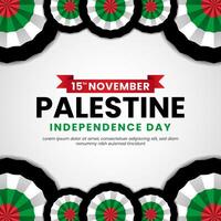 Realistic Waving Palestine Flag for independence day and save gaza vector