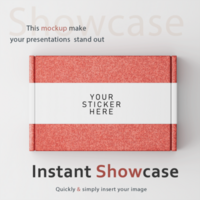 Realstic Box showcase mockup in 3d render psd