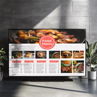 Empty big large flat TV screen mock-up with text space in living room interior wall, front view psd