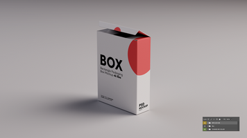 Box mockup 3D open psd