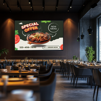 Digital menu screen mockup, transparent design psd