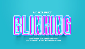 Blinking Text Effect psd