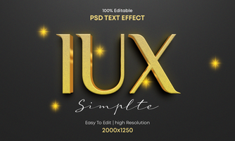 LUX Simple gold text effect psd