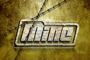 Mine Rusty text effect psd