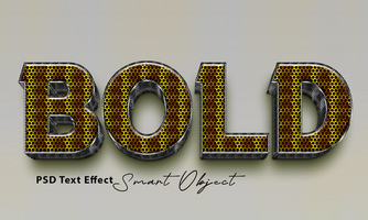 Bold rust text effect psd