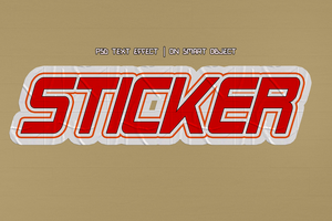 Sticker editable text effect psd