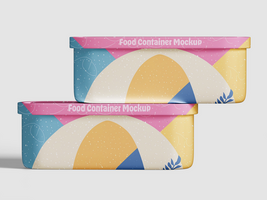 Ice cream container mockup psd
