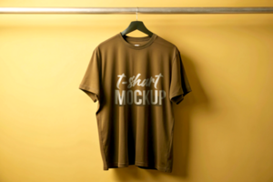Mockup Template Design on T-Shirt for Professional Apparel Presentation and Branding Visualization psd