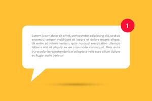 Speech bubble message notification on smart phone. Incoming messages, emails, chats vector