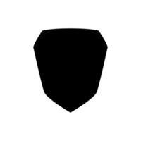 A black and white silhouette of a shield vector