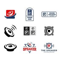 A set of logos for speakers and speakers vector