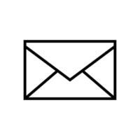 An envelope icon on a white background vector