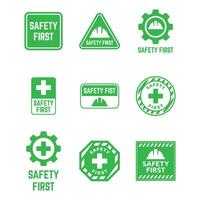 Safety first labels vector