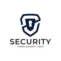 Cyber security logo design vector