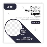 Digital business marketing social media post and web banner Digital business marketing social media post and web banner vector