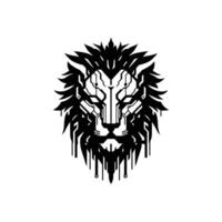 High-Tech Cyber Lion Artwork for Science Fiction Games and Technology Branding - Futuristic Digital Design vector